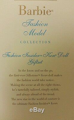 2002 Mattel Fashion Insider Ken Doll Model Silkstone Barbie Gift Set Limited Edt