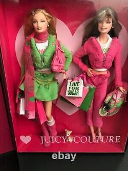 2004 Mattel Juicy Couture Barbie Dolls Set G8079 Nrfb #pc936 Gold Label