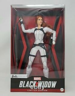 Barbie Black Widow White Costume Marvel Limited Edition Doll with Stand