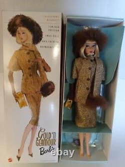 Barbie Mattel Limited Edition 1965 Vintage Barbie Reproduction Gold & Glamour