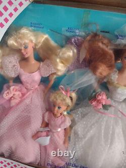 Barbie Midge 1990 Wedding Party Gift Set Alan Ken Todd Kelly 9852