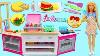 Barbie Ultimate Kitchen Playset With Cute Diy Mini Play Doh Like Meals