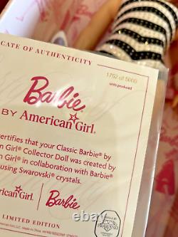 Classic Barbie by American Girl Collector Doll 1752/5000 Swarovski Limited Ed