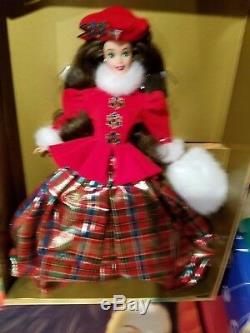 Collection of 8 Holiday Princess Barbie Dolls, Limited Edition & Convention Doll