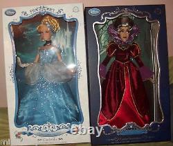 Disney Limited Edition Deluxe Cinderella & Lady Tremaine Dolls NIB