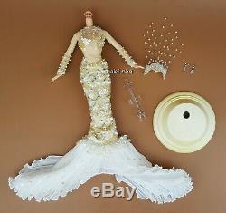 Enchanted Mermaid Barbie Doll Dress No head Used Limited Edition Stand No Box
