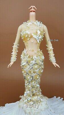 Enchanted Mermaid Barbie Doll Dress No head Used Limited Edition Stand No Box