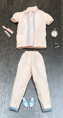 Limited Edition Reproduction Pink Pajamas On Repro Platinum Color Swirl Barbie