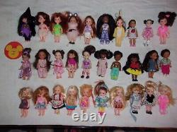 Lot Of 30Mattel 1990's Barbie Kelly Club Dolls & Friends (J)