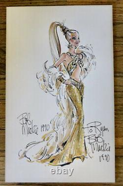 Mattel vintage Limited Edition Lithograph Bob Mackie Barbie doll 1990 signed