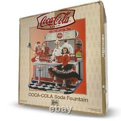 NEW UNOPENED Barbie Limited Edition 2000 Coca Cola Soda Fountain Play Set RARE