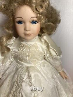 RARE VINTAGE Genuine Porcelain Doll Blues Eyes Size 15