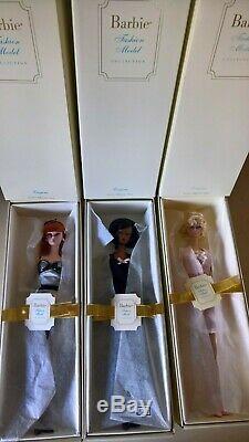 Trio of Silkstone Barbie Dolls, Lingerie Limited Edition, as group of 3, Mattel