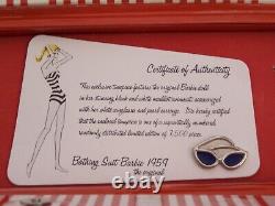 VTG. 1959 Mattel Limited Edition BARBIE Bathing Suit Watch with Case, Tags, & COA