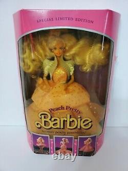 1989 Peach Pretty Barbie Doll Mattel Special Limited Edition Changer Autour De Gown