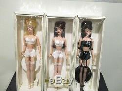 2000 # 1,2,3 Lingerie Silkstone Barbie Doll Nrfb Limited Edition Mint. 3 Poupées