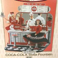 2000 Barbie Coca Cola Coke Soda Fountain Accessoire De Malt Shop Mattel Limited Ed