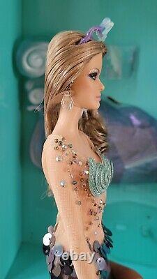 2011 La Sirène Fantaisie Barbie Collectionneur Édition Limitée Étiquette Or Mattel