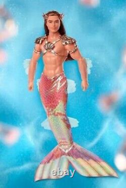 2021 Barbie Signature King Ocean Ken Merman Doll Gtj97 Platinum Label Limited Ed
