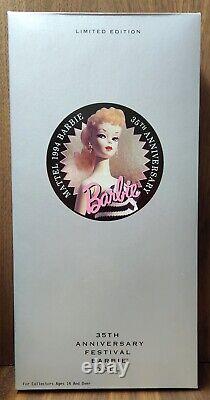 94 Mattel 35ème anniversaire Festival VENTE en édition limitée Barbie LE 3500 NRFB