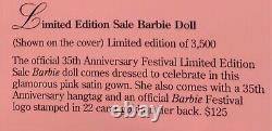 94 Mattel 35ème anniversaire Festival VENTE en édition limitée Barbie LE 3500 NRFB
