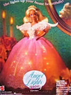 Angel Lights Barbie Doll Tree Topper Light Up Angel Limited Edition 1993 Mattel
