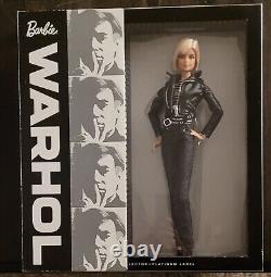 Barbie Andy Warhol Étiquette Platinum Rare Limitée à 1000 Poupées NRFB