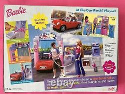 Barbie At The Car Wash Playset Mattel 2001 Rare? Nouveau Scellé