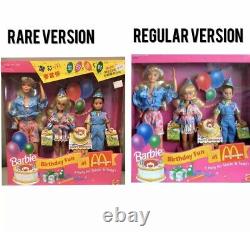 Barbie Birthday Fun À Mcdonalds, Rare Asian Version Party Pour Stacie & Todd
