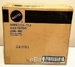 Barbie Coca Cola Soda Fountain (2000, Mattel, Limited Edition) Nrf Expéditeur Box