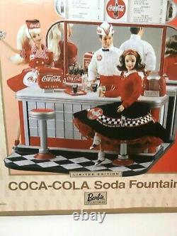 Barbie Coca-cola Soda Fountain Limited Edition Playset 2000 Mattel Nouveau En Boîte