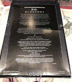 Barbie Édition Limitée Burberry 29421 Bnib Nrfb