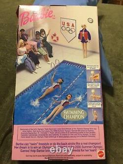 Barbie Mattel USA Jeux Olympiques Champion De Natation Edition Limitée Rare Boîte Originale
