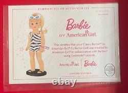 Barbie classique par American Girl Collector Doll Édition limitée # 738 NIB