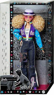 Elton John Barbie Doll 2020 Edition Limitée Collector Mattel! Boite Domagée
