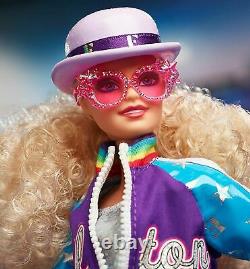 Elton John Barbie Doll Limited Edition Collector Avec Stand Et Certificat