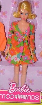 Ensemble cadeau Barbie Mod Friends NRFB Reproduction 1968 2018 Stacey Christie ltd 6700