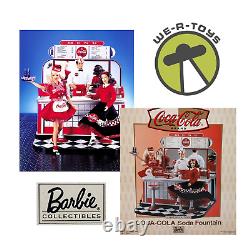 Ensemble de jeu Barbie Coca-Cola Soda Fountain édition limitée 2000 Mattel 26980