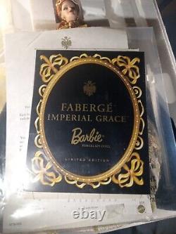 Fabergé Imperial Grace Porcelaine Barbie Doll Mattel 52738 W Boîte Originale & Coa