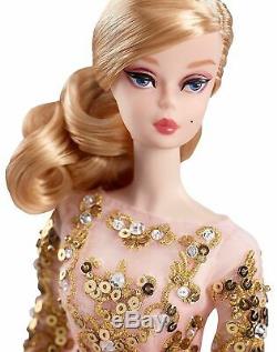 Fard À Joues Et Or Robe De Cocktail Silkstone Barbie Nrfb Monnaie Limitée À 10 000