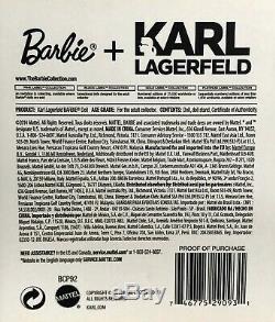 Karl Lagerfeld Poupée Barbie Platinum Label Édition Limitée 999 Nib