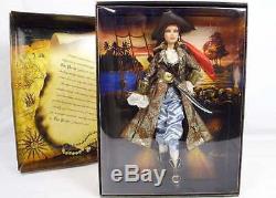 Le Gold Label Barbie Pirate Doll Collector K7972 Nrfb Expéditeur Limitée Htf 2007
