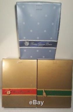 Lot Trois (3) 1999, 2000, 2001 Holiday Treasures Barbies Limited Edition