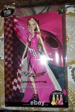 Mattel Barbie 50ème Anniversaire Corvette Rose! Rare! Limitée! Nouveau! Nrfb