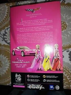 Mattel Barbie 50ème Anniversaire Corvette Rose! Rare! Limitée! Nouveau! Nrfb