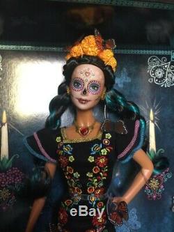 Mattel Barbie Dia De Los Muertos Jour De La Poupée Mort Mexique Or Étiquette Limitée Ed