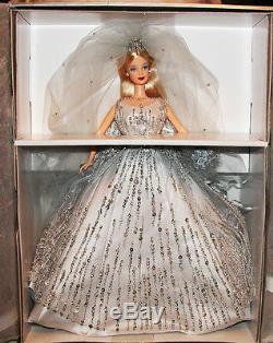 Millennium Bride Barbie Doll Edition Limitée 1999 Boîte De Cristaux De Swarovski Coa Pin
