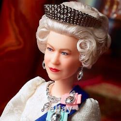 Nouveau Dans La Main! Barbie Signature Reine Elizabeth II Poupée Du Jubilé Platinum