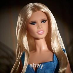 Nouvelle Barbie Claudia Schiffer en Versace Platinum Épuisée Nrfb/shipper-en Main