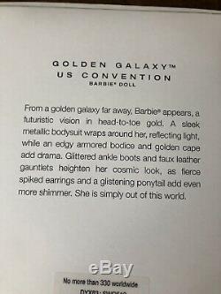 Nrfb Or Galaxy Aa Convention 2017 Poupée Barbie 300 Limited Edition